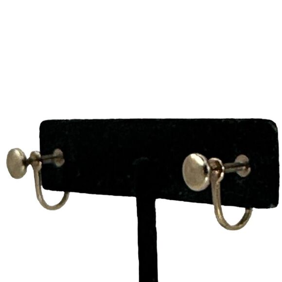 Iridescent Faux Pearl Screw Back Earrings - Picture 5 of 6